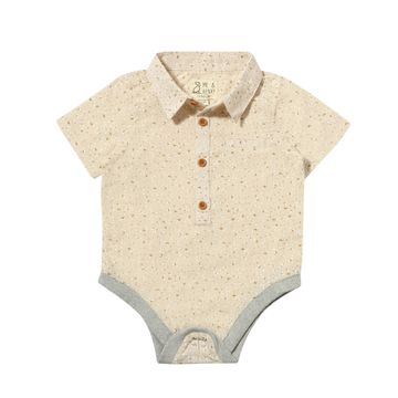 Boys Helford Woven Onesie Oatmeal Floral by Me & Henry