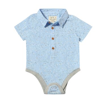 Boys Helford Woven Onesie Blue Floral by Me & Henry