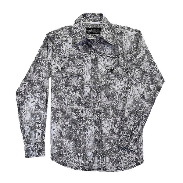 Boys Washed Paisley L/S Print Shirt by Cowboy Hardware