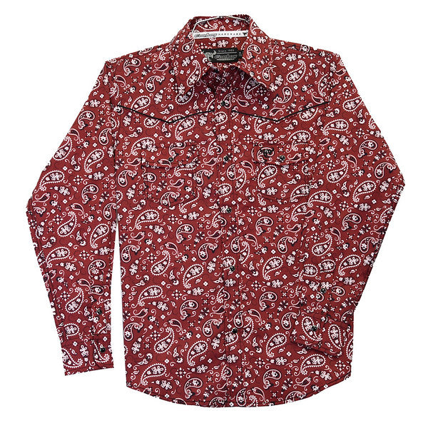 Boys Bandana Paisley S/S Print Shirt by Cowboy Hardware