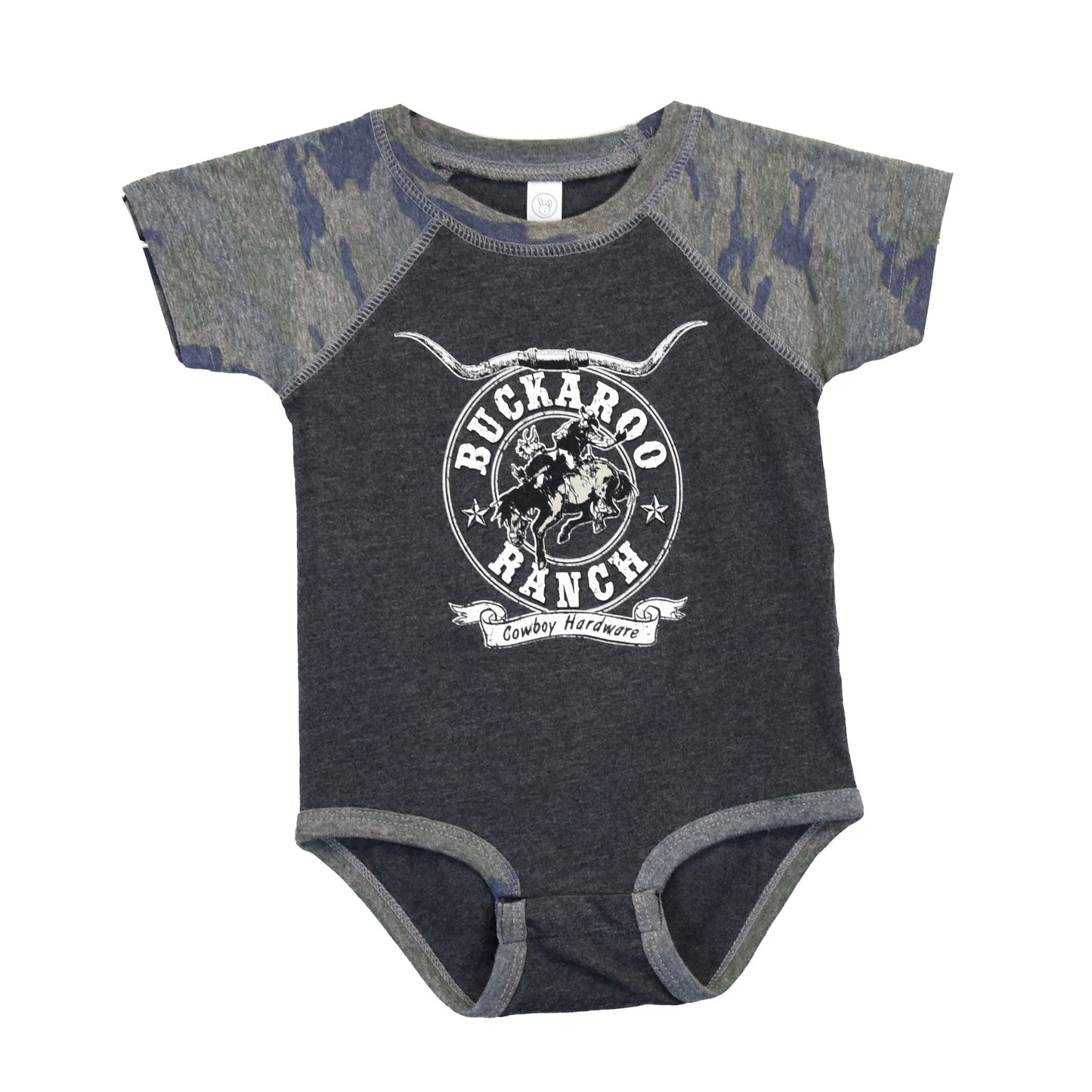 Boys Buckaroo Ranch S/S Romper by Cowboy Hardware