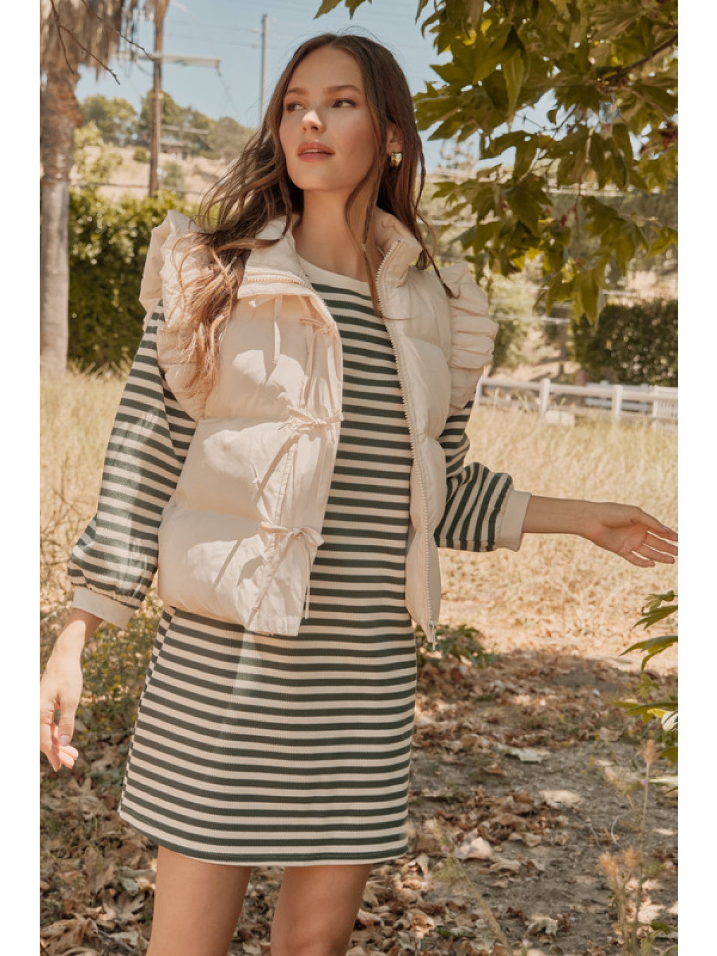 Ladies Puffer Vest by JODIFL - Cream