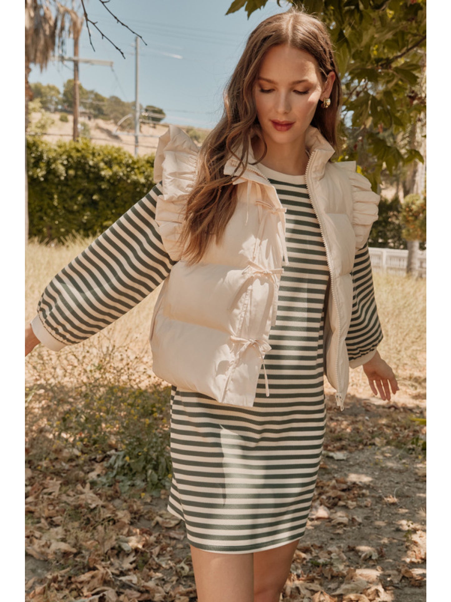 Ladies Puffer Vest by JODIFL - Cream