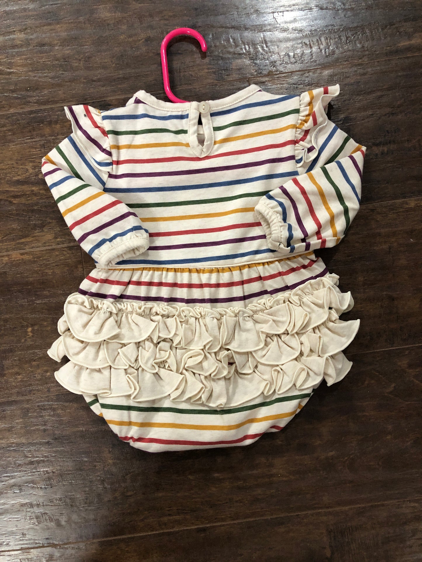 Girls Countryside Rainbow Stripe Bubble or Dress by RuffleButts