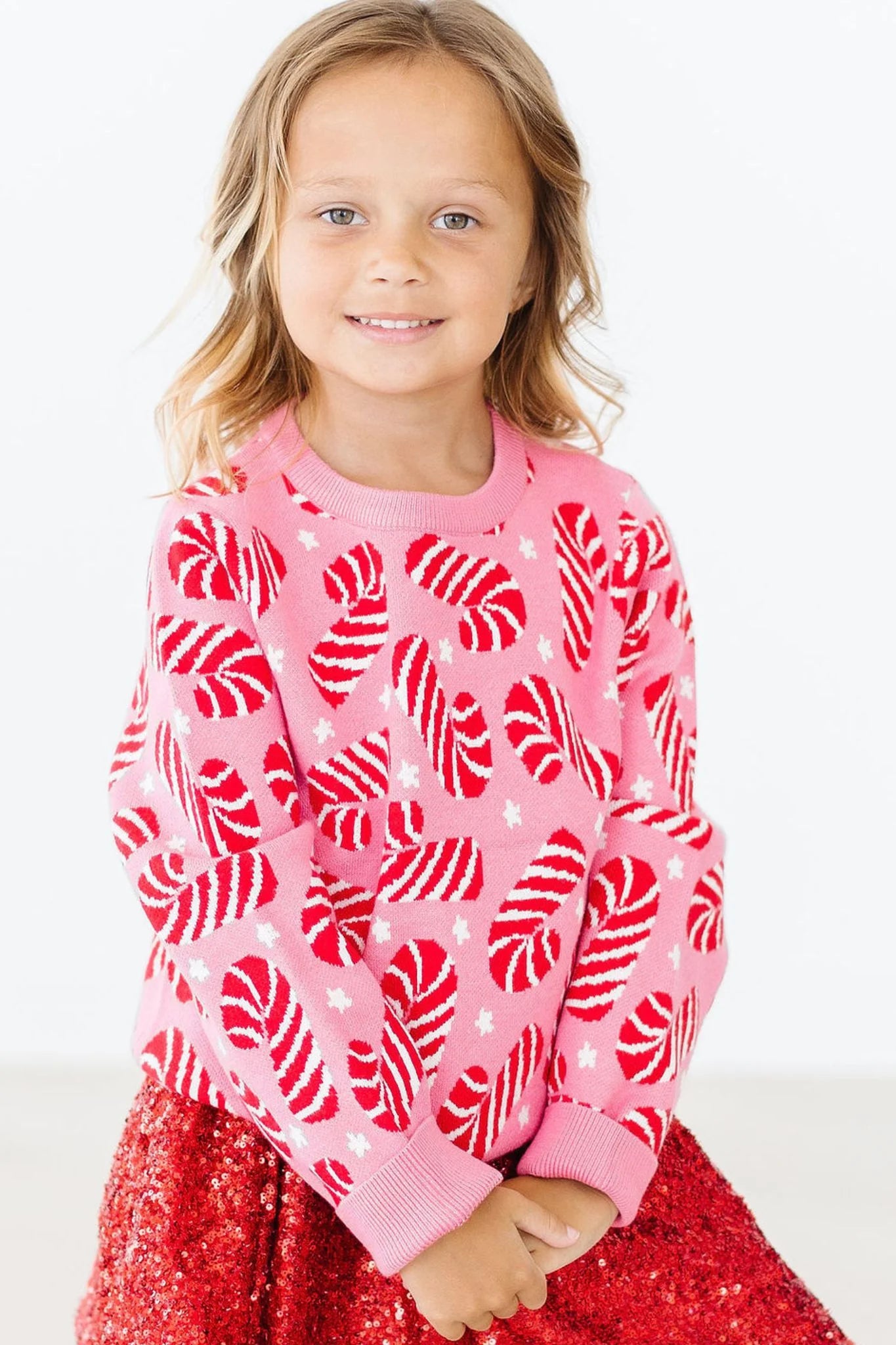 Girls Candy Canes Sweater by Mila & Rose