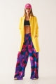 Ladies Oversized Collar Maxi Cardigan by Q2-Yellow