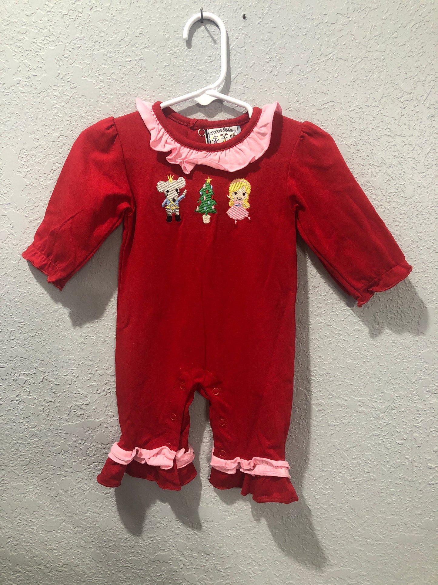 Girls Red Nutcracker Romper by Three Sisters