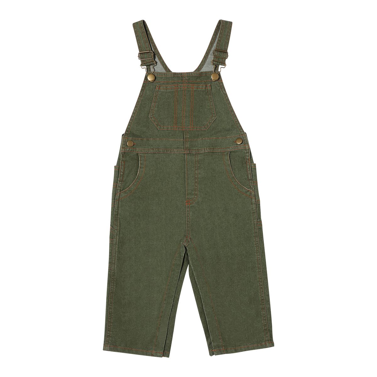 Boys Olive Bosh Denim Overalls by Me & Henry