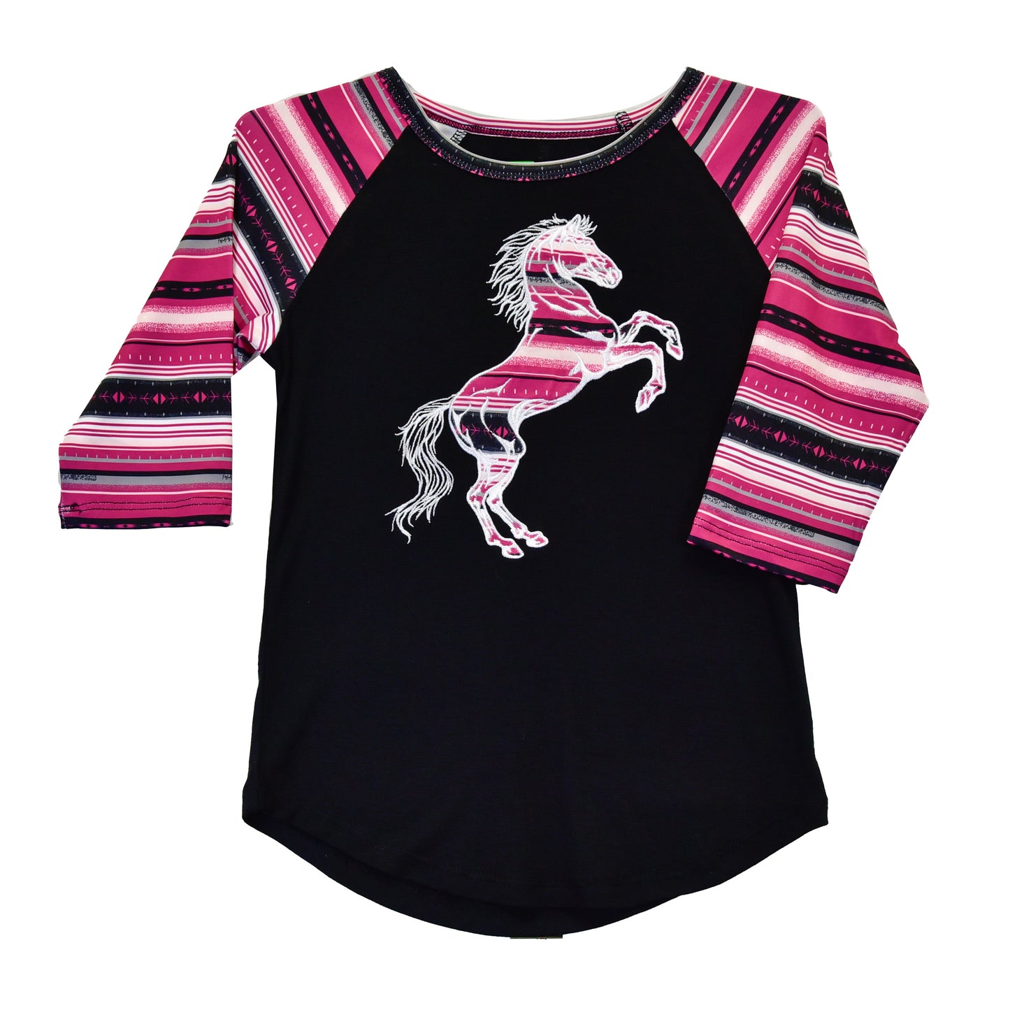 Girls Serape Horse Crew Raglan by Cowboy Hardware