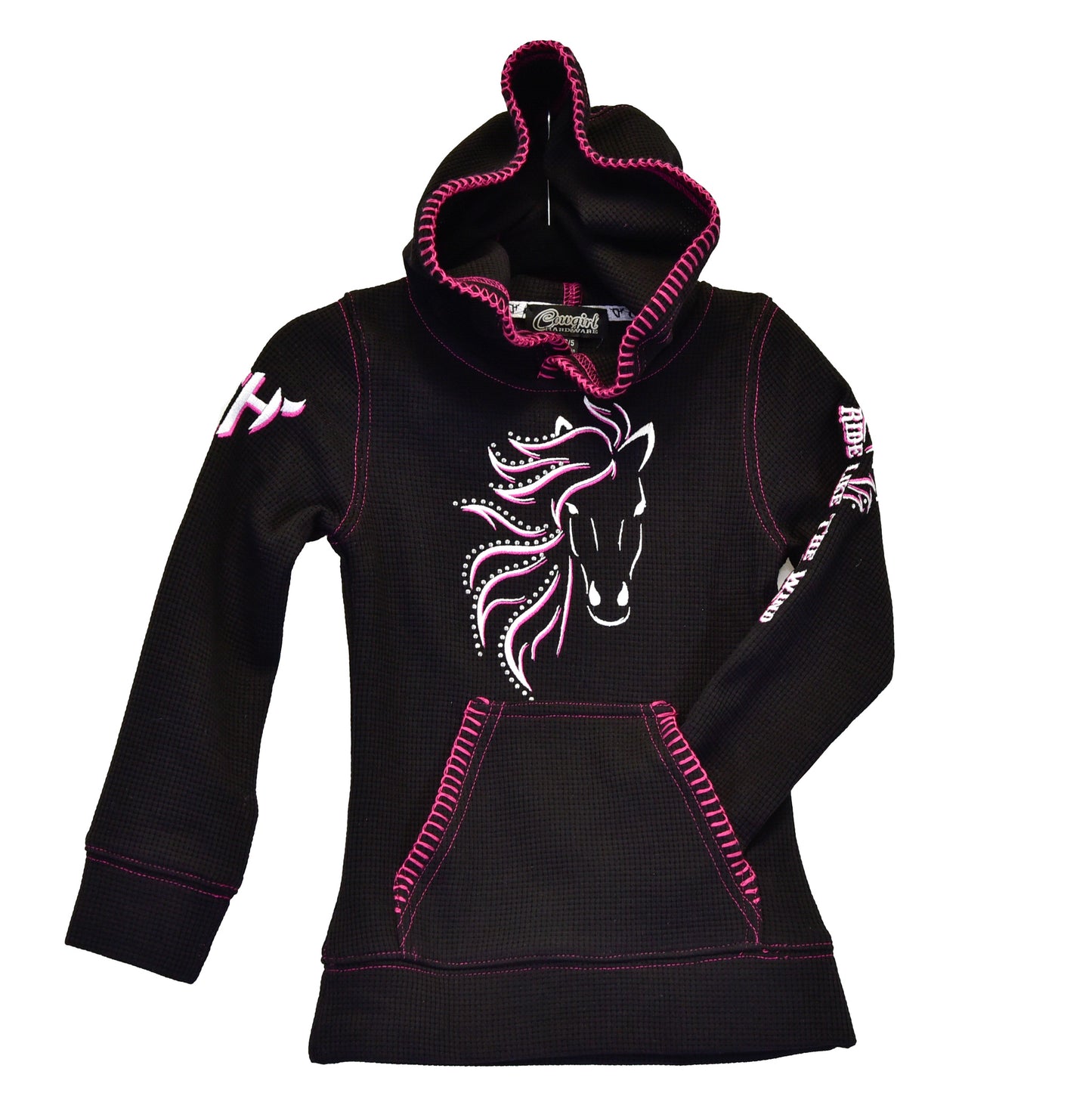 Girls Blaze Horse Thermal Hoody by Cowboy Hardware