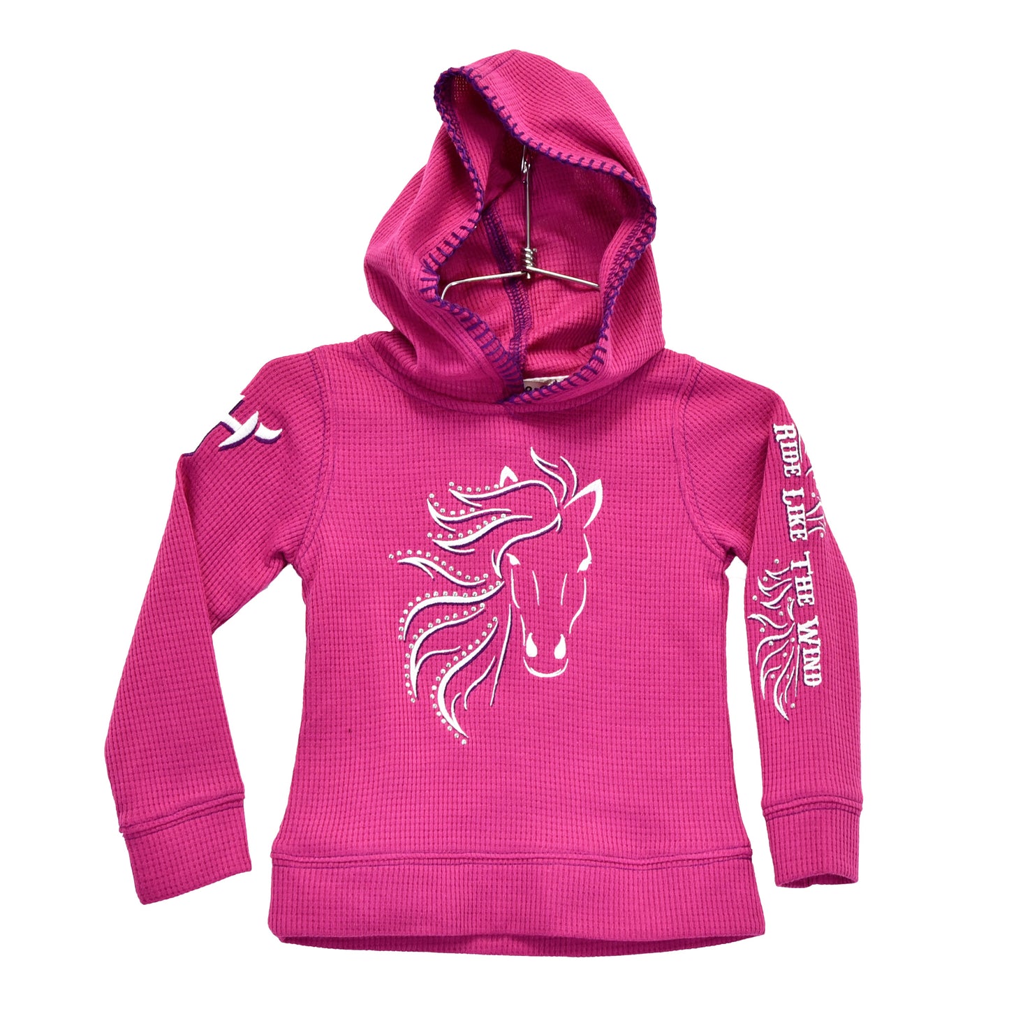 Girls Blaze Horse Thermal Hoody by Cowboy Hardware