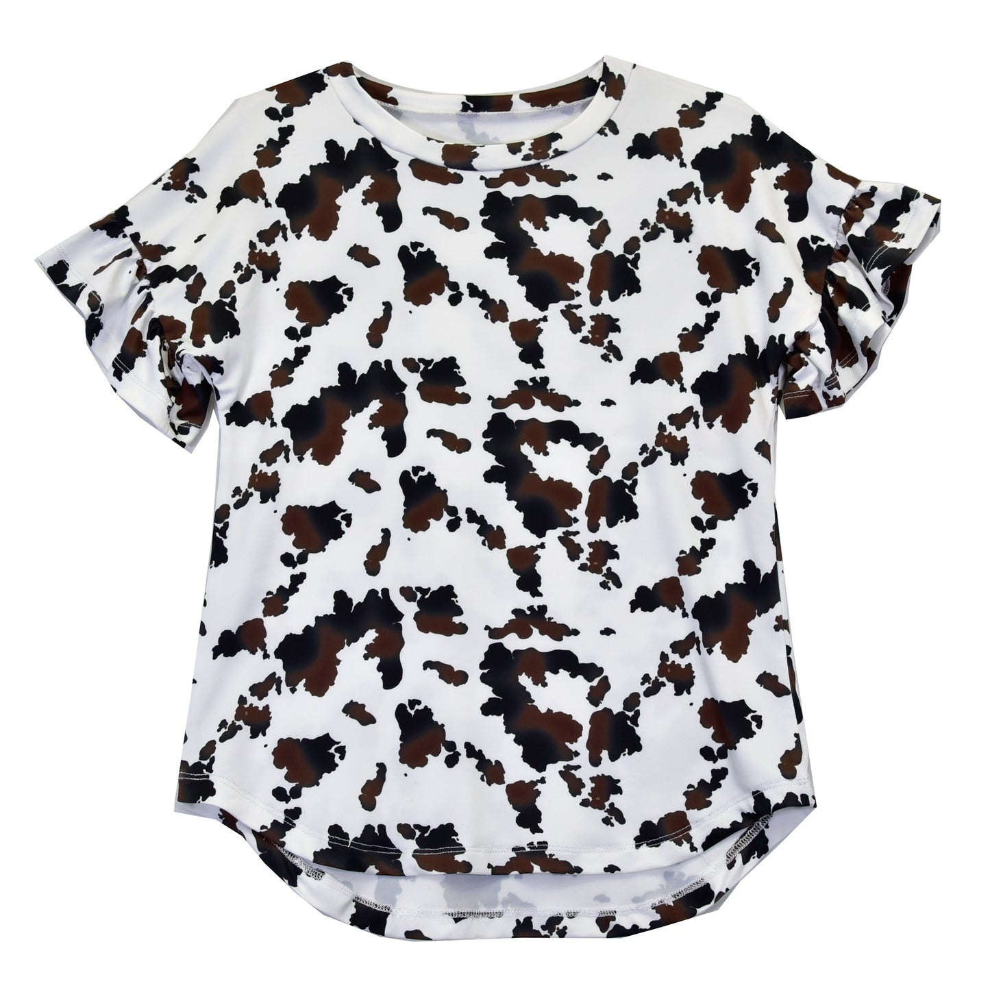 Girls Moody Cow Crew Neck Bell S/S Tee by Cowboy Hardware