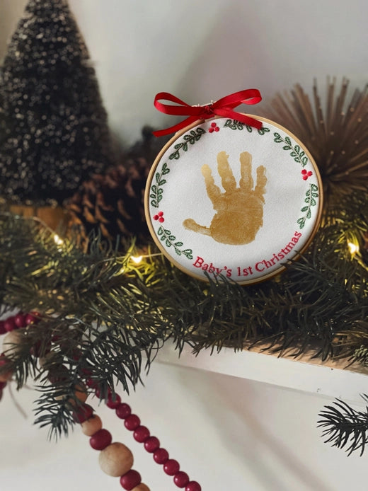 A Stitch in Time Handprint Ornament by A Child To Cherish