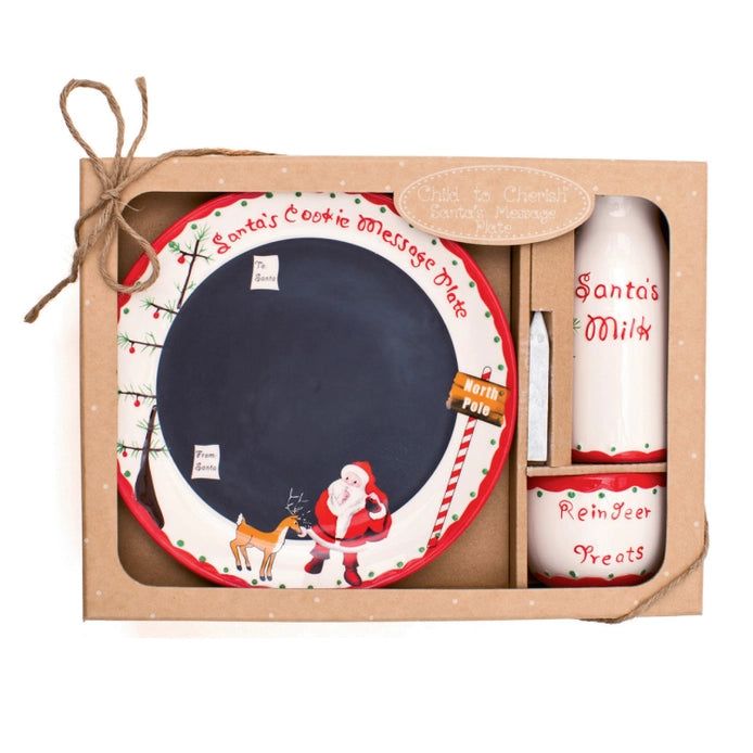 Santa's Message Plate Set (3 Pieces) by A Child To Cherish