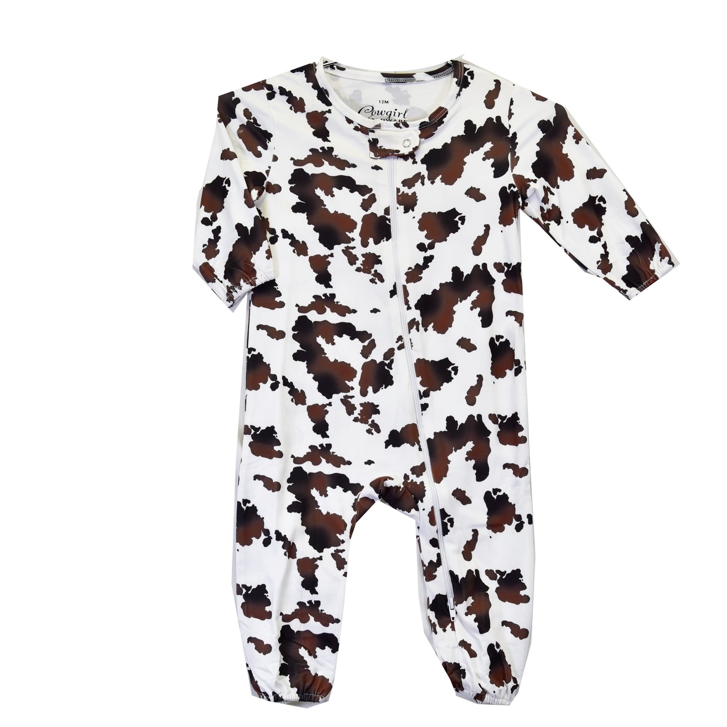 Girls All Over Cow L/S Romper by Cowboy Hardware