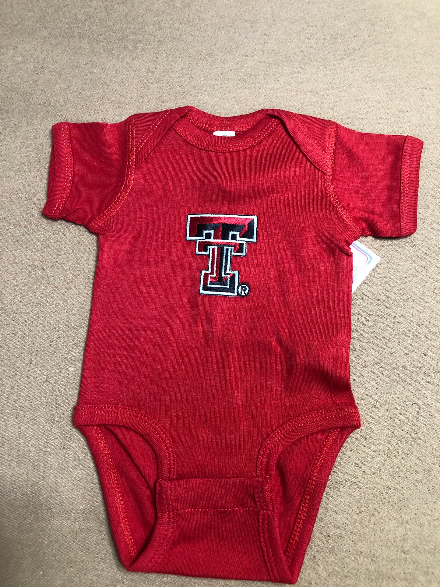 Girls Texas Tech Red Lap Shoulder Creeper by Two Feet Ahead