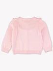 Girls Light Pink Sweater Knit Ruffle Trim Cardigan by RuffleButts