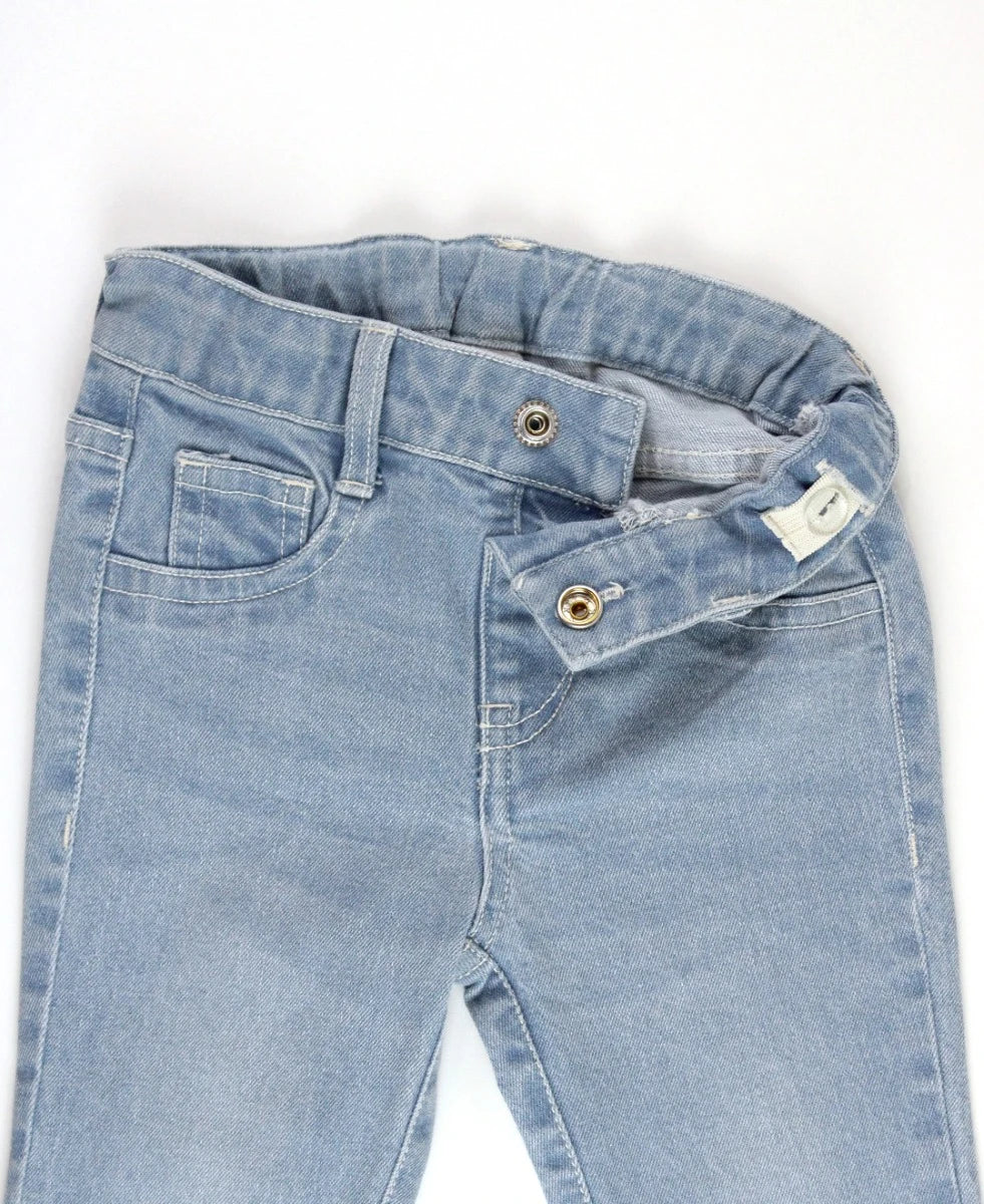 Girls Light Wash Skinny Jeans by RuffleButts