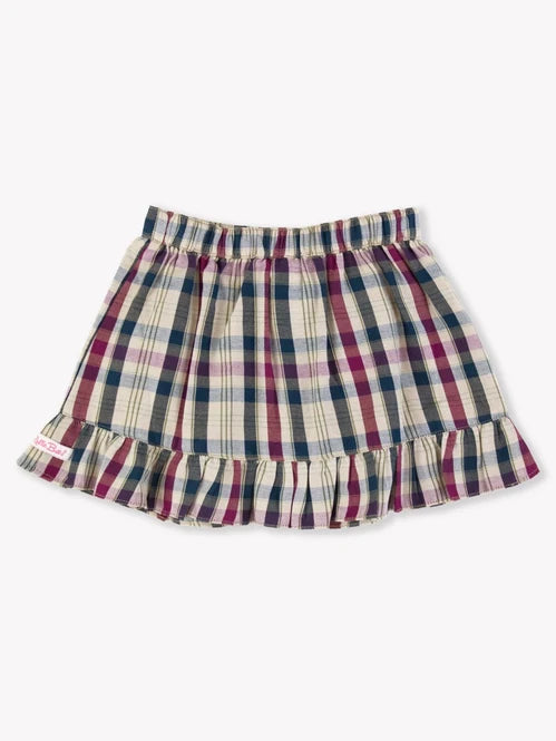 Girls Rowan Plaid Ruffle Wrap Skirt by RuffleButts
