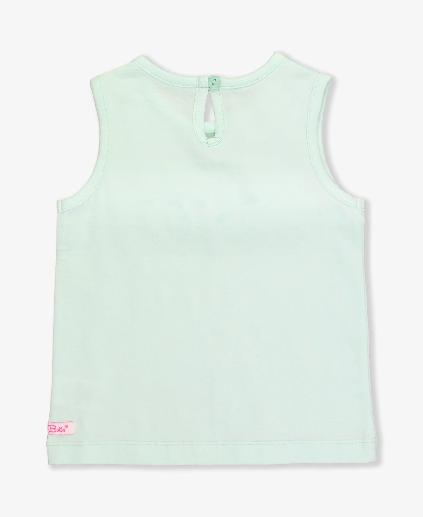Girls Mint Knit Ruffle Trim Tank by RuffleButts