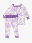 Girls Wisteria Butterfly Garden L/S Pajama Set by RuffleButts