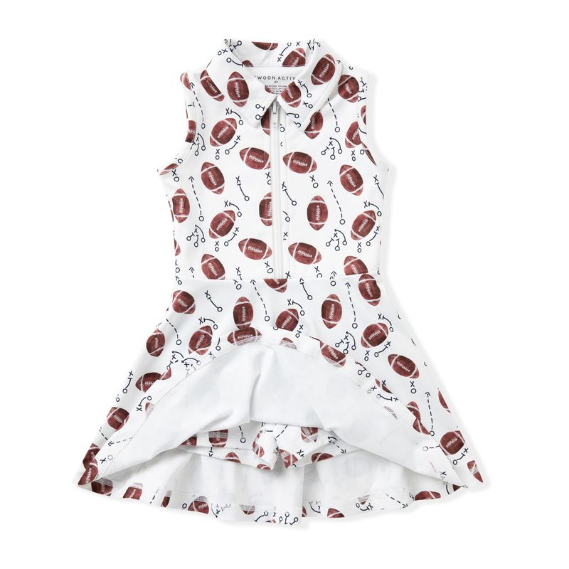 Girls White Football Collar Tennis Dress by Swoon