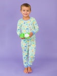 Boys Dino-mite Dude Long Sleeve Pajamas by RuffleButts