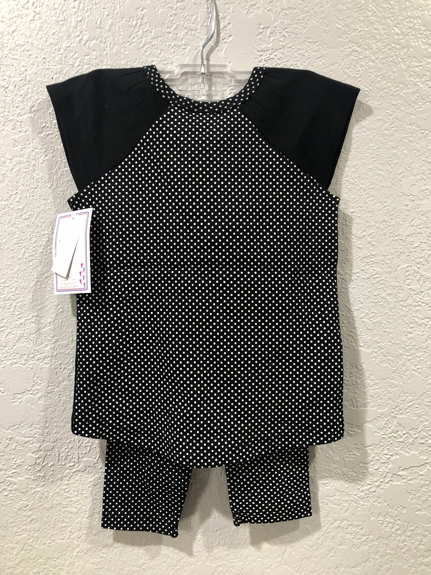 Girls Texas Tech Black Pin Dot Legging Set by Two Feet Ahead