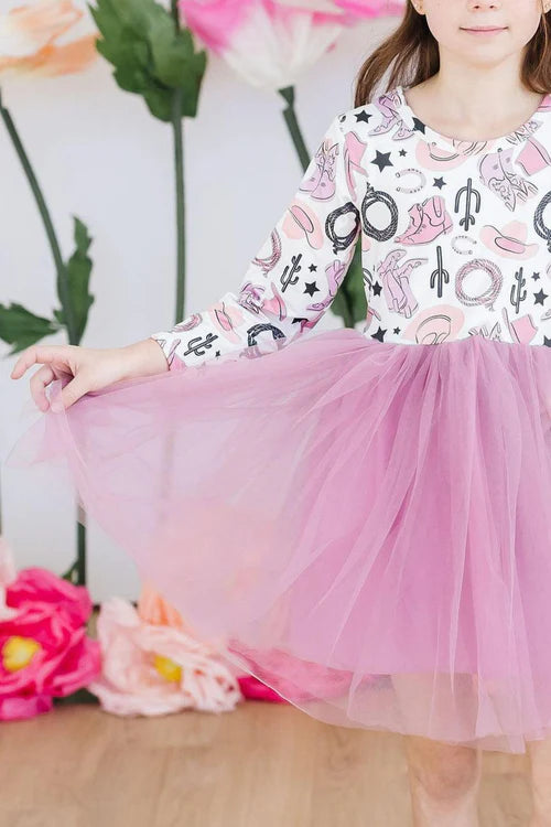 Girls Wild West L/S Tutu Dress by Mila & Rose