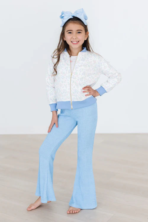 Girls Sky Blue Scrunchy Bells by Mila & Rose