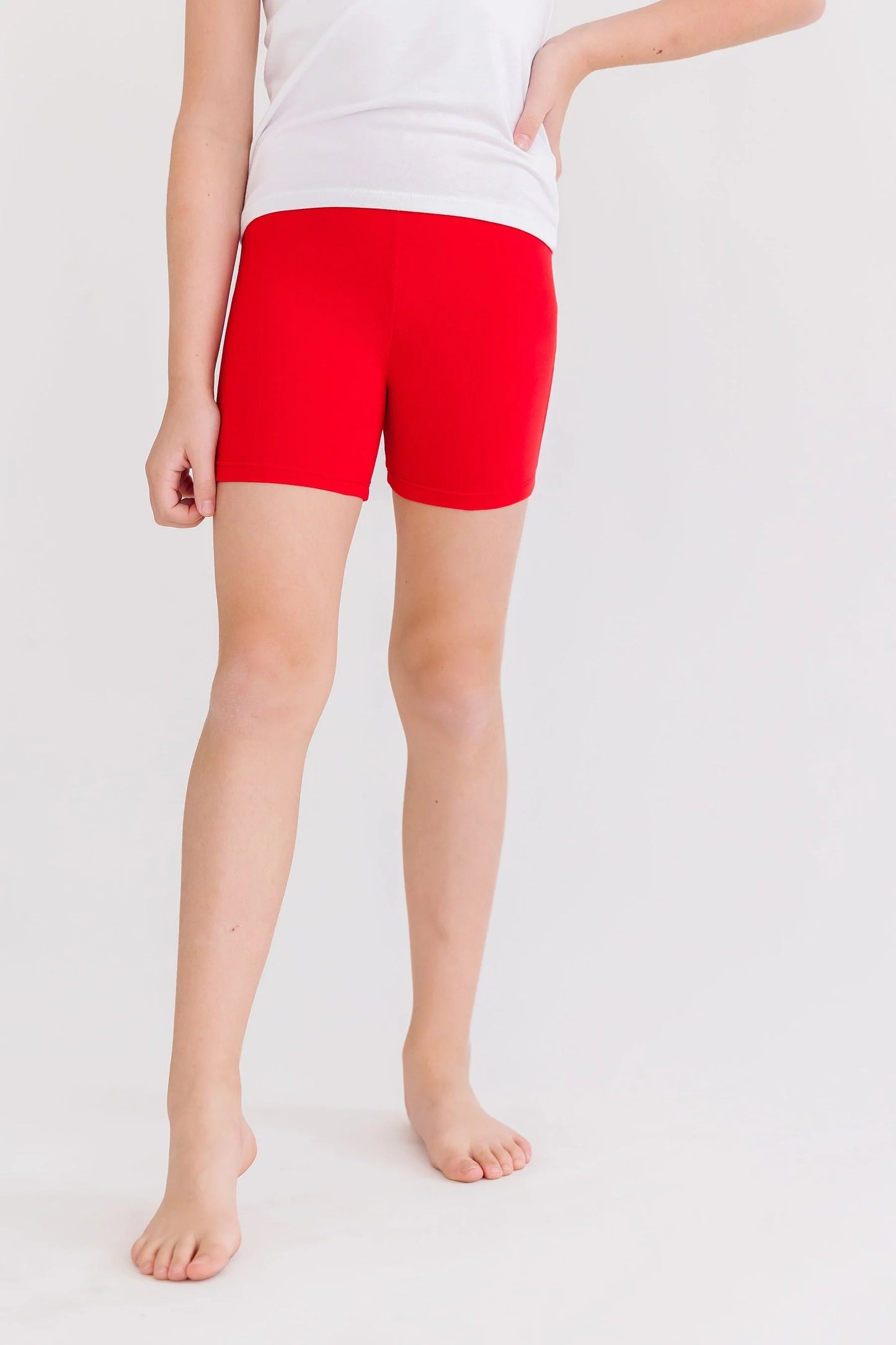 Girls Red Twirl Shorts by Mila & Rose