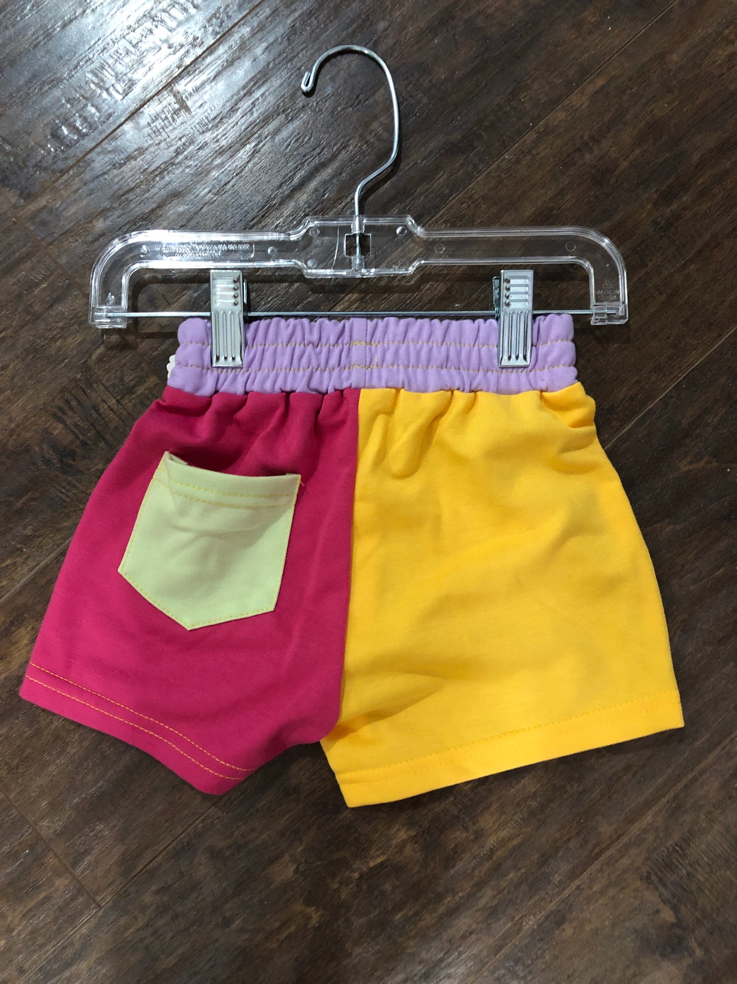 Girls Color Block Shorts