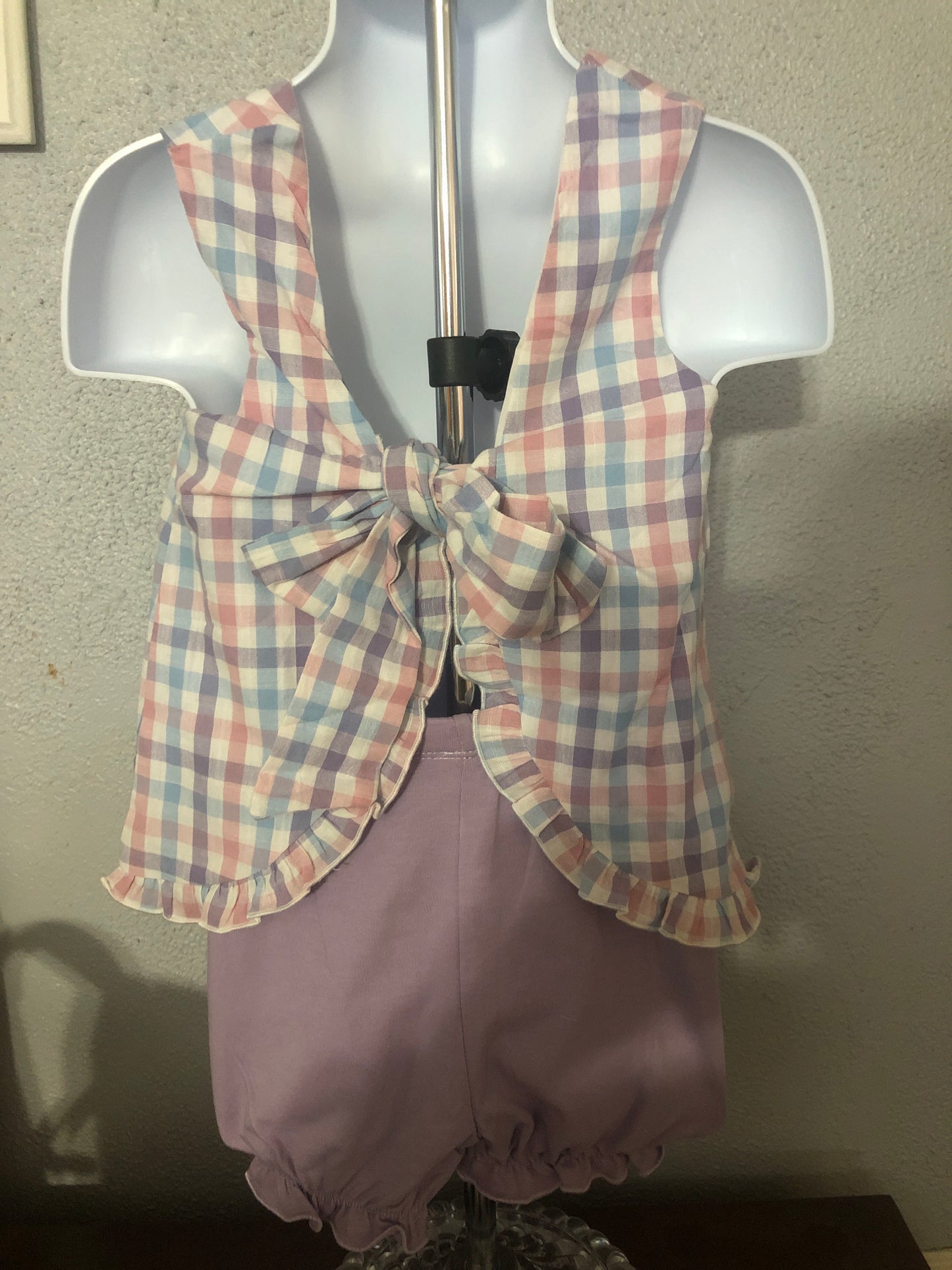 Girls 2-PC Lavender Shorts w/Crossover Top by Three Sisters
