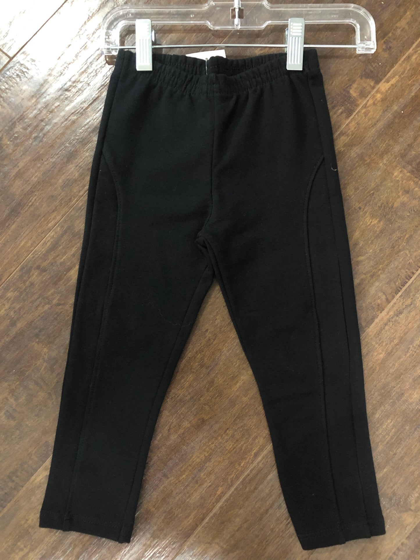Girls Black French Terry Leggings by Milon