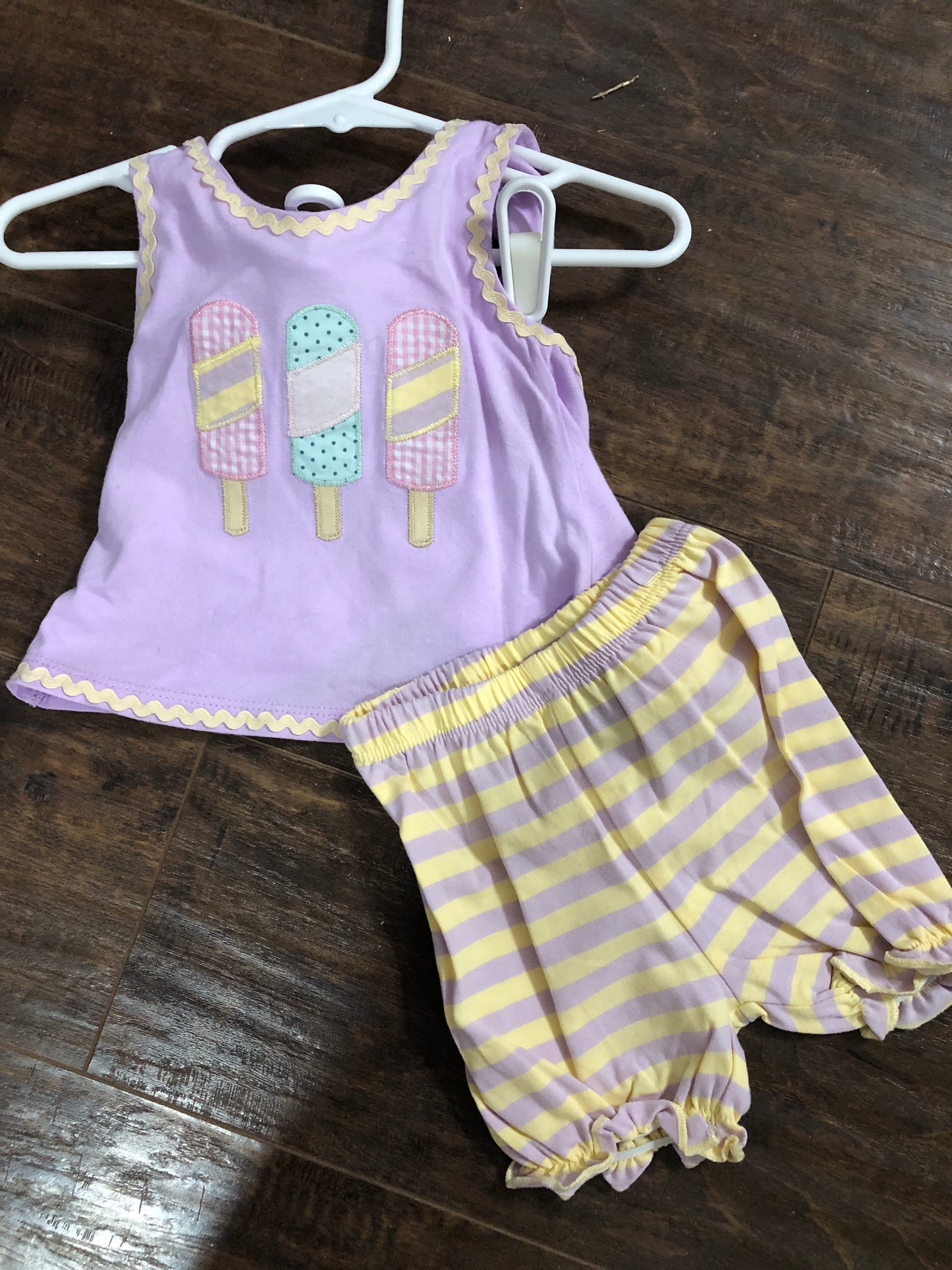 Girls Popsicle Appliqued Swing Top and Bloomers by Three Sisters