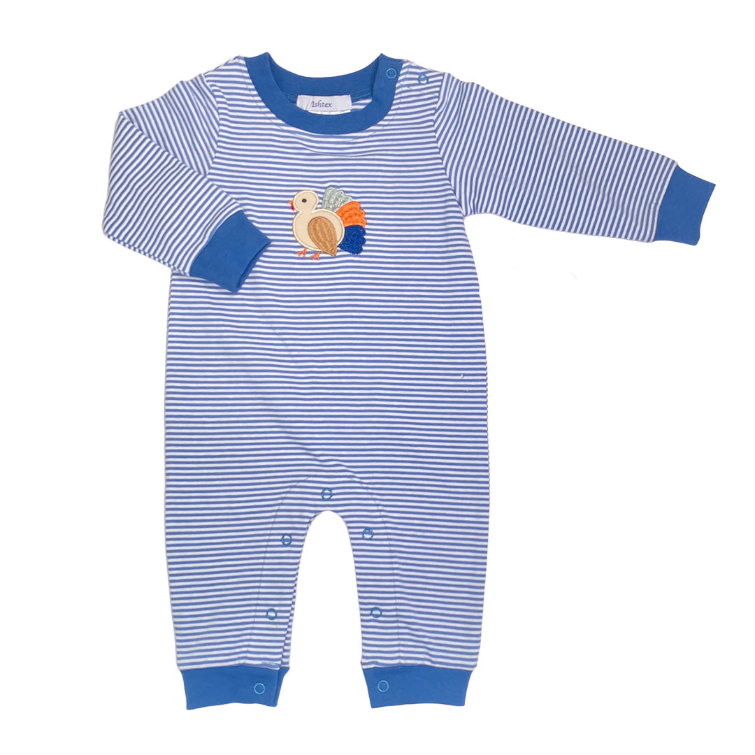 Boys Turkey Applique Romper by Ishtex