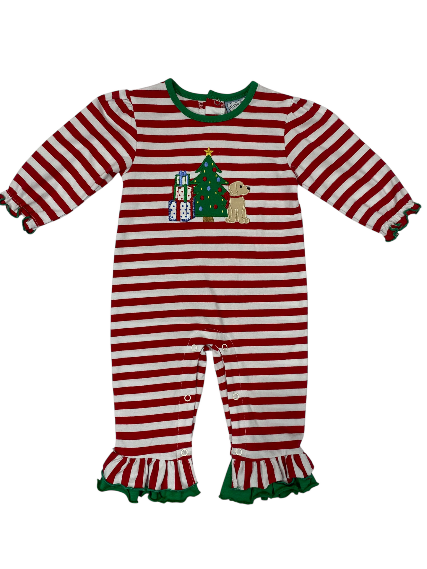 Girls Christmas Morning Romper by Three Sisters