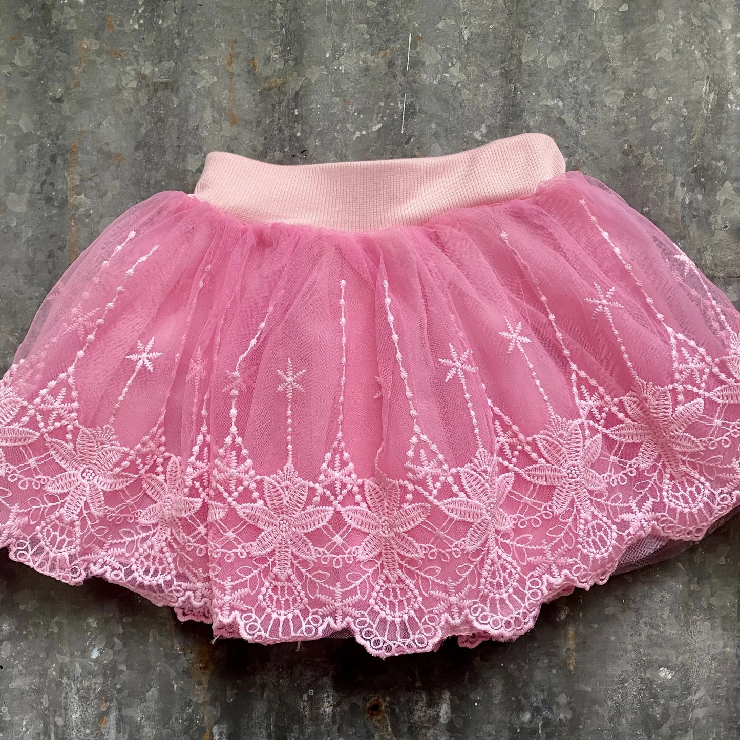 Girls Chiffon Skirt- Pink Skirt by Shea Baby
