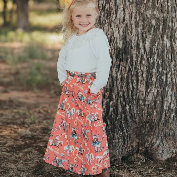 Girls Cowgirl Thing Maxi Skirt by Shea Baby