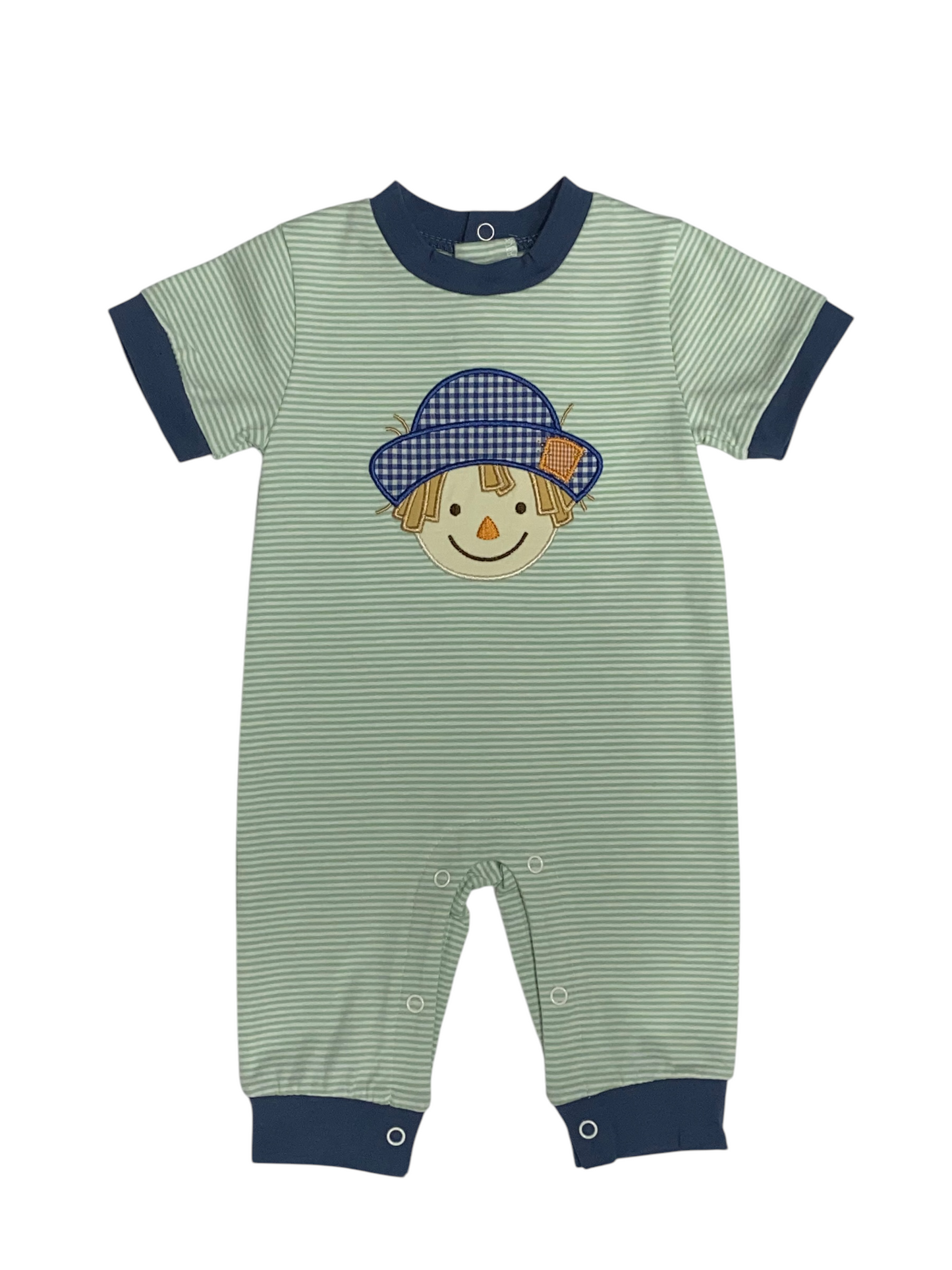 Boys Scarecrow Applique Romper by Three Sisters