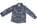 Boys Black Paisley Long Sleeve Pearl Snap by Shea Baby
