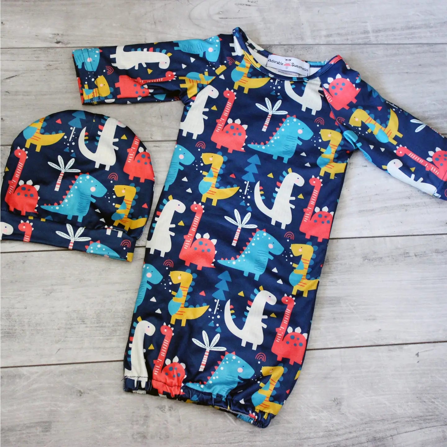 Adorable Sweetness Baby Gown and Hat