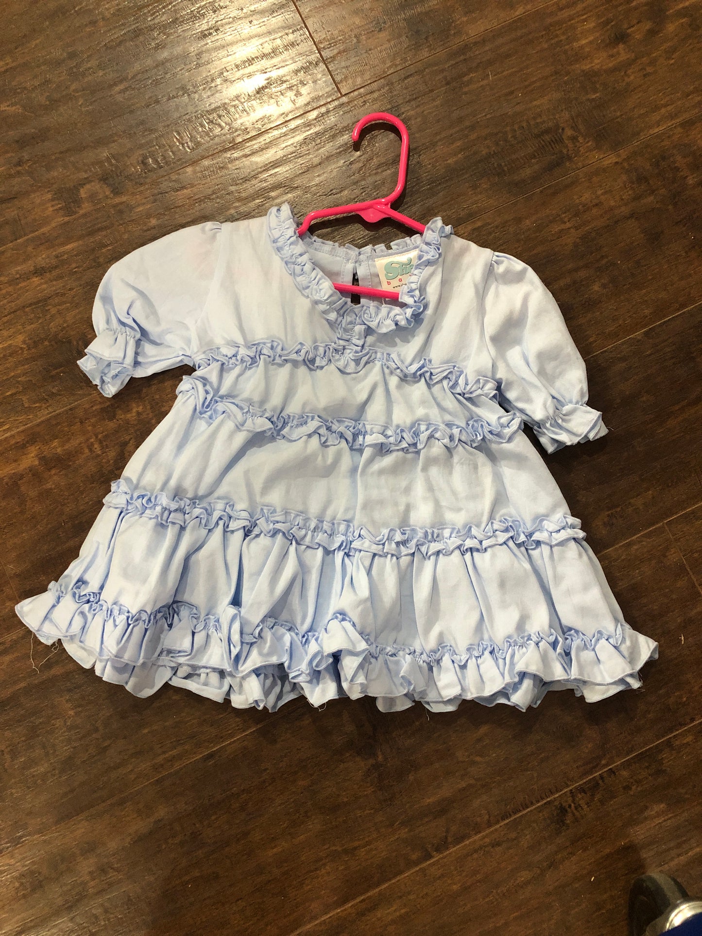 Girls Denim Ruffle Dress by Shea Baby
