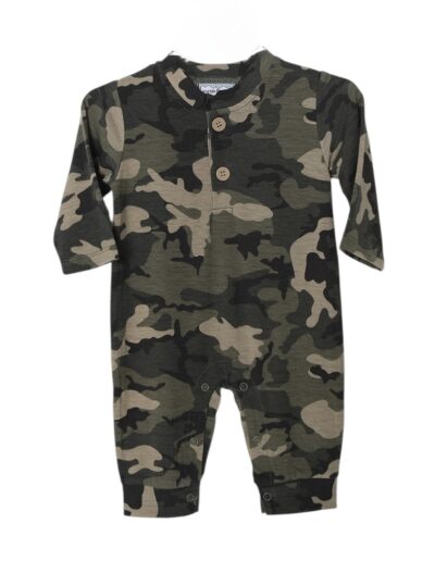 Boys Camo Karter Romper by Three Sisters