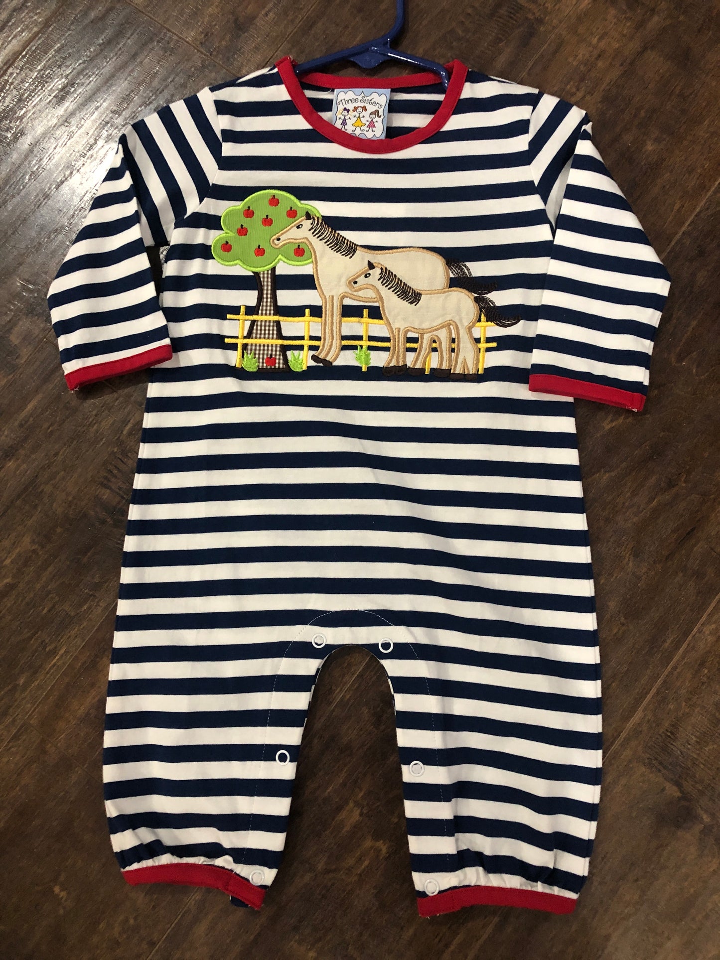 Boys Apple Tree & Horses Romper by Three Sisters