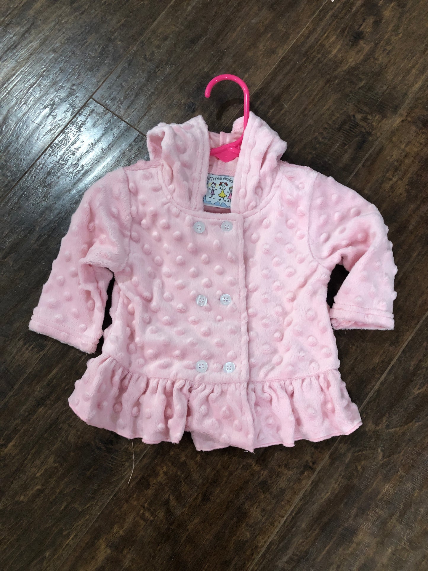 Girls Pink Minky Dot Jacket by Three Sisters
