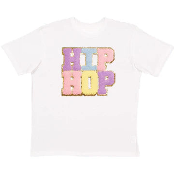 Ladies Sweet Wink Hip Hop Patch Short Sleeve T-Shirt