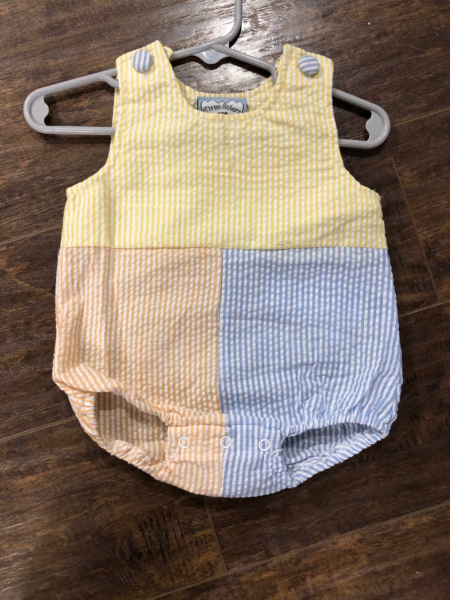 Boys Colorblock Seersucker Bubble by Three Sisters