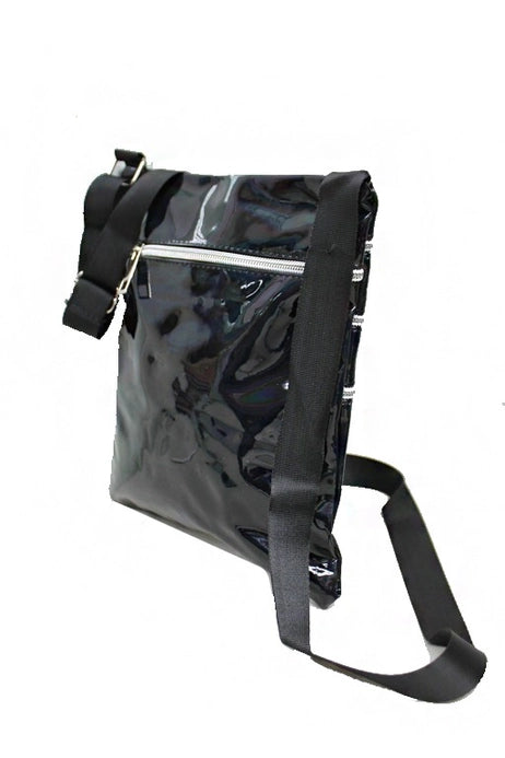 Rave Metallic Zipper Crossbody Bag
