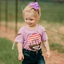 Girls Howdy Y'all Ruffle Sweatshirt by Shea Baby